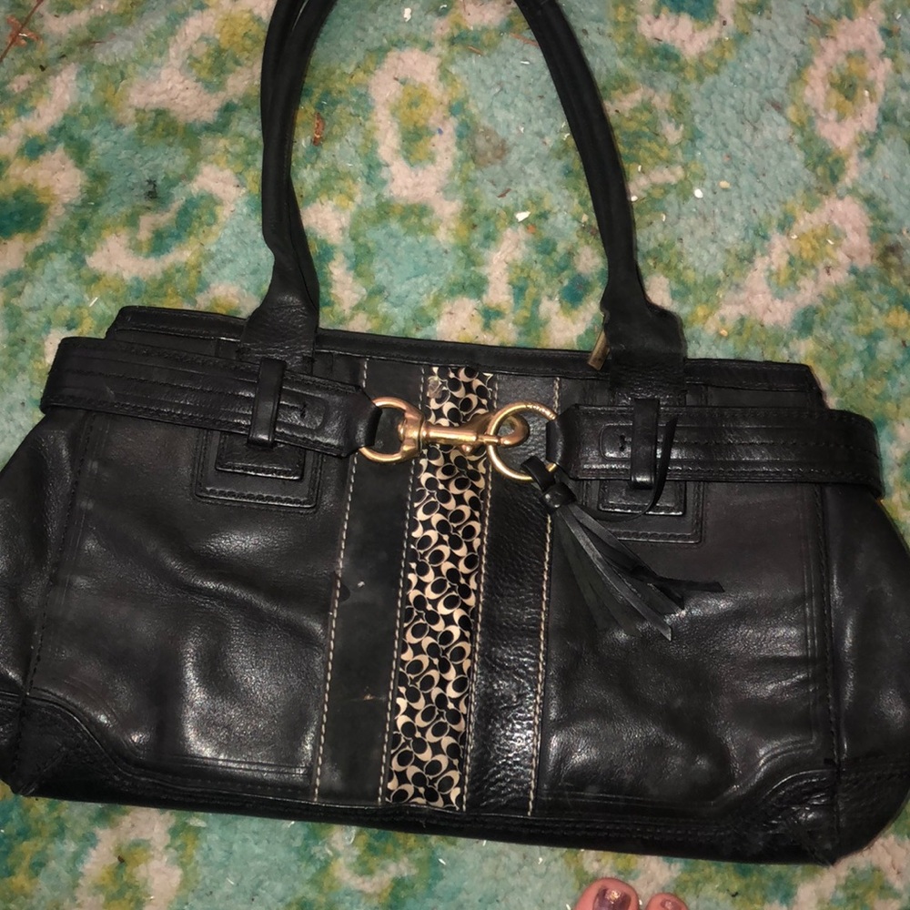 Vintage authentic leather coach purse